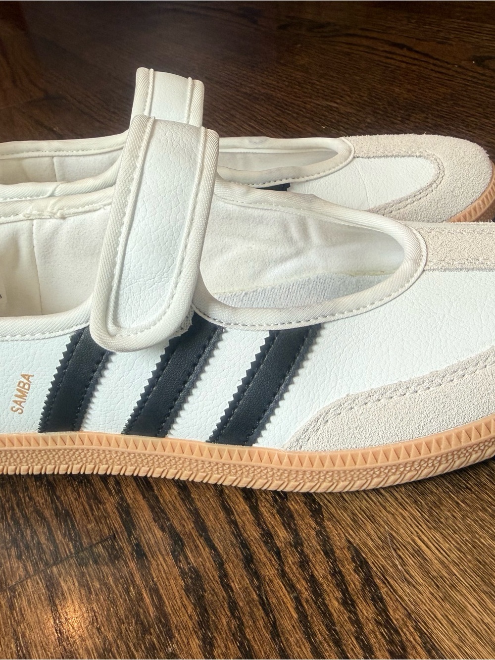 adidas Women’s Smaba White Mary Jane Sneakers - Picture 3 of 7